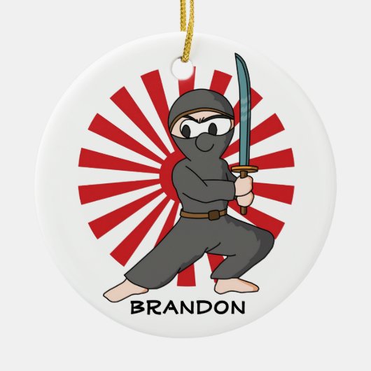 Ninja Boy Design Ornament (Voorkant)