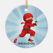 Ninja Boy Design Ornament (Voorkant)
