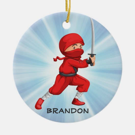 Ninja Boy Design Ornament (Voorkant)