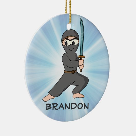 Ninja Boy Design Ornament (Rechts)
