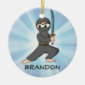 Ninja Boy Design Ornament (Voorkant)