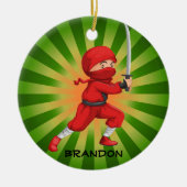Ninja Boy Design Ornament (Voorkant)