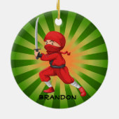 Ninja Boy Design Ornament (Achterkant)