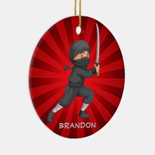 Ninja Boy Design Ornament (Rechts)