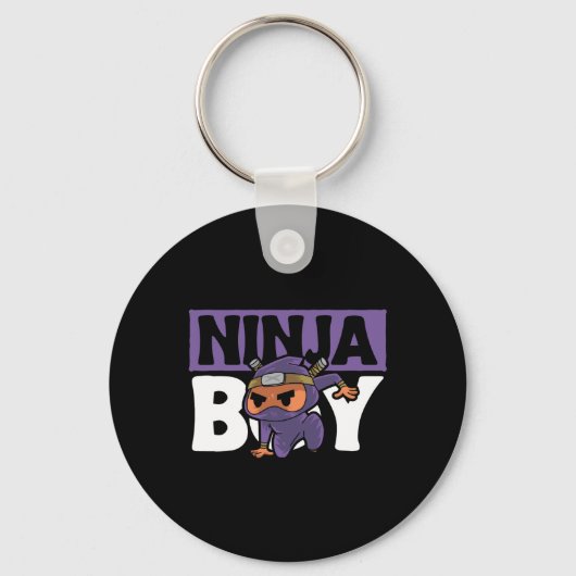 Ninja Boy Design Youth Karate and Ninja Sleutelhanger (Voorkant)