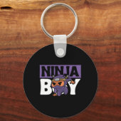 Ninja Boy Design Youth Karate and Ninja Sleutelhanger (Voorkant)