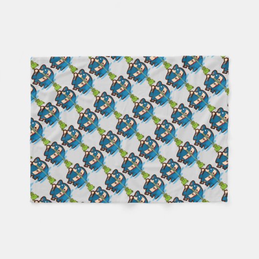 Ninja Boy Fleece Deken (Voorkant (Horizontaal))