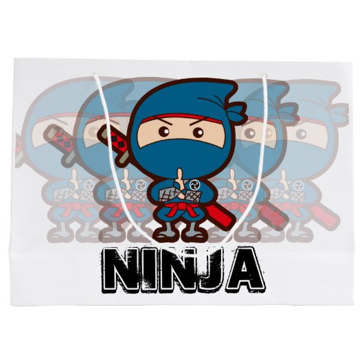 Ninja Boy Groot Cadeauzakje (Achterkant)
