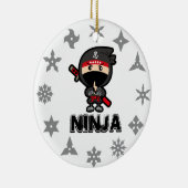 Ninja Boy Keramisch Ornament (Rechts)