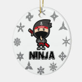 Ninja Boy Keramisch Ornament (Links)