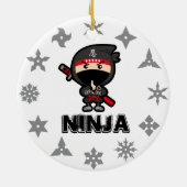 Ninja Boy Keramisch Ornament (Achterkant)