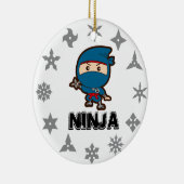 Ninja Boy Keramisch Ornament (Rechts)