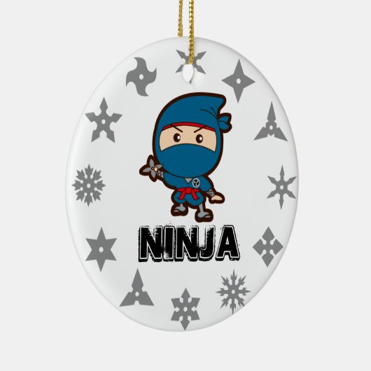 Ninja Boy Keramisch Ornament (Rechts)