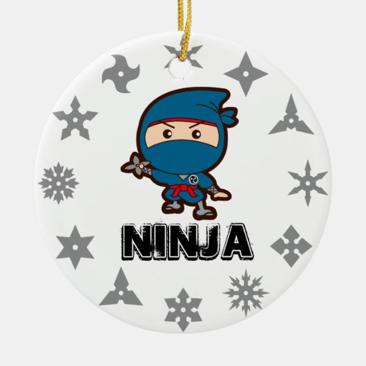 Ninja Boy Keramisch Ornament (Voorkant)