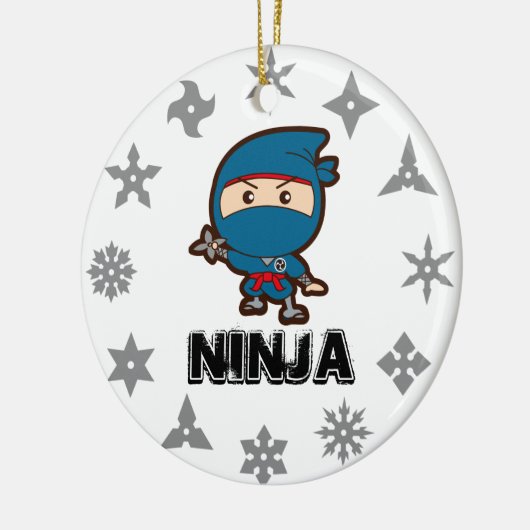 Ninja Boy Keramisch Ornament (Links)