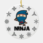 Ninja Boy Keramisch Ornament (Achterkant)