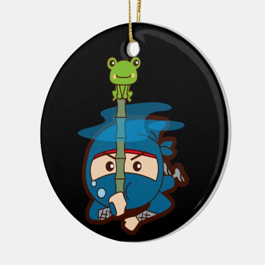 Ninja Boy Keramisch Ornament (Links)