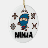 Ninja Boy Keramisch Ornament (Rechts)