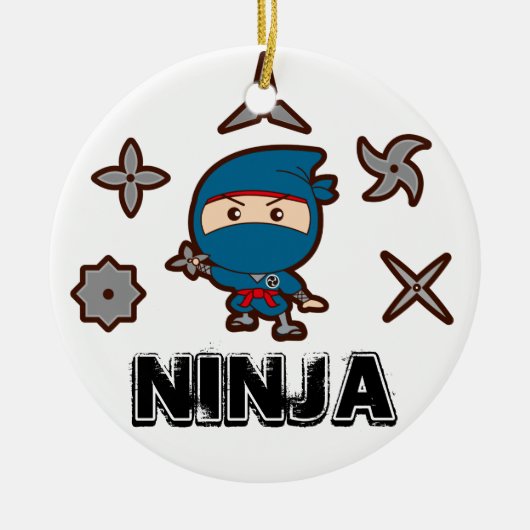 Ninja Boy Keramisch Ornament (Voorkant)