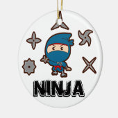 Ninja Boy Keramisch Ornament (Links)