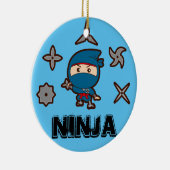 Ninja Boy Keramisch Ornament (Rechts)