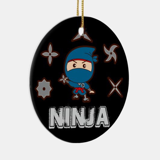Ninja Boy Keramisch Ornament (Rechts)