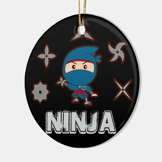 Ninja Boy Keramisch Ornament (Links)