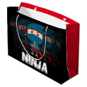 Ninja Boy Kerstmis Groot Cadeauzakje (Achterkant Gekanteld)