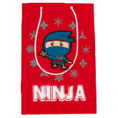 Ninja Boy Kerstmis Medium Cadeauzakje (Voorkant)