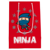 Ninja Boy Kerstmis Medium Cadeauzakje (Achterkant)