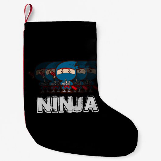 Ninja Boy Kleine Kerstsok (Voorkant)