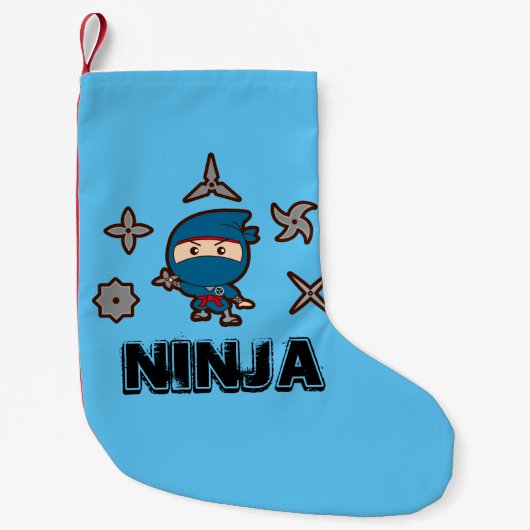 Ninja Boy Kleine Kerstsok (Voorkant)
