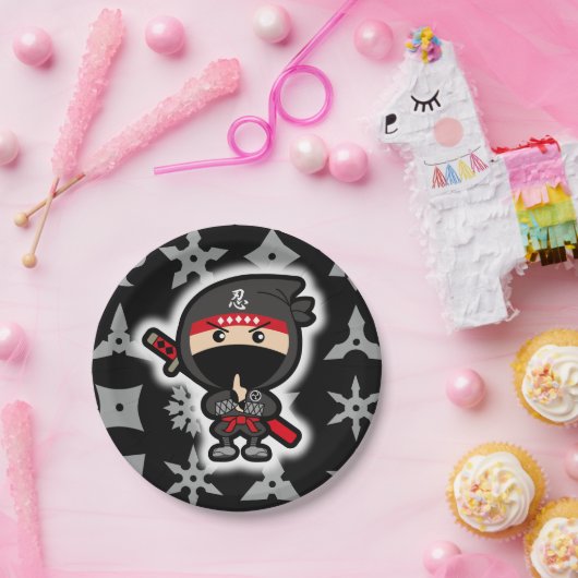 Ninja Boy Papieren Bordje (Feest)