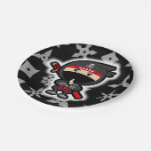 Ninja Boy Papieren Bordje (Gekanteld)