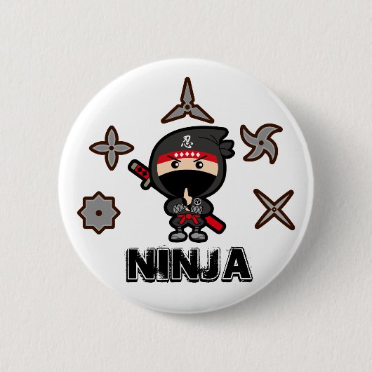 Ninja Boy Ronde Button 5,7 Cm (Voorkant)