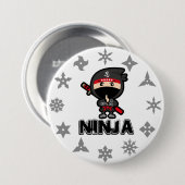 Ninja Boy Ronde Button 7,6 Cm (Voorkant /achterkant)