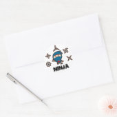 Ninja Boy Ronde Sticker (Envelop)