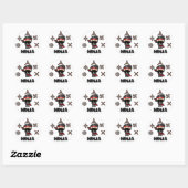 Ninja Boy Ronde Sticker (Vel)