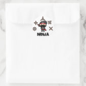 Ninja Boy Ronde Sticker (Tas)