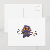 Ninja boy, schattige ninja briefkaart (Voorkant / Achterkant)