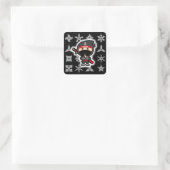 Ninja Boy Vierkante Sticker (Tas)