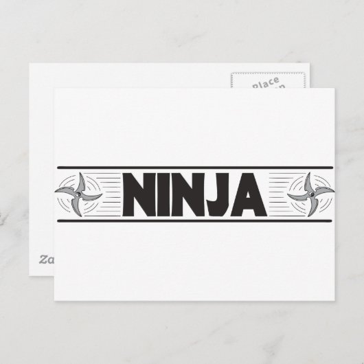 ninja briefkaart (Voorkant / Achterkant)