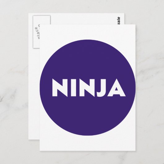 Ninja Briefkaart (Voorkant / Achterkant)
