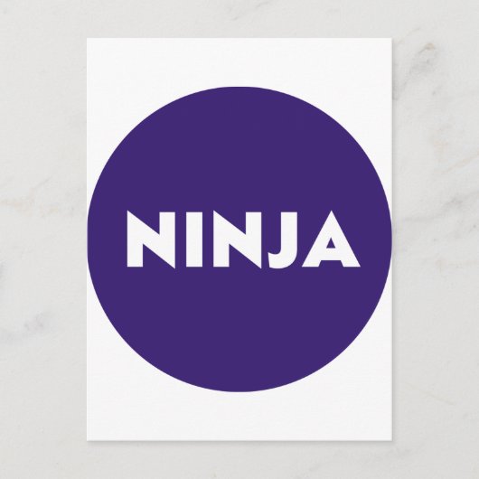Ninja Briefkaart (Voorkant)