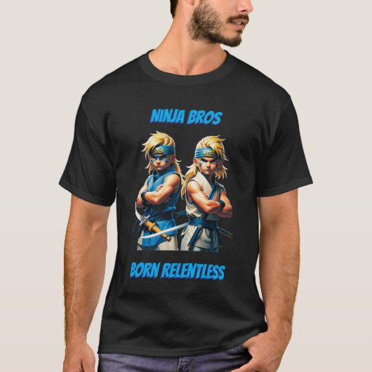 Ninja Bros Born Relentless Basic T-shirt (Voorkant)