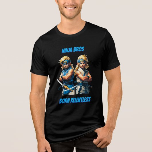 Ninja Bros Geboren Meedogenloos Tri-Blend Shirt (Voorkant)