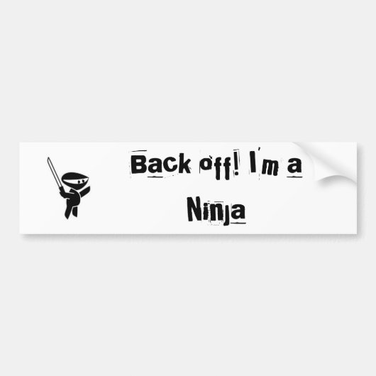 Ninja Bumper Bumpersticker (Voorkant)
