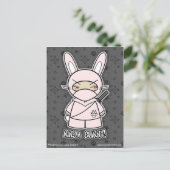 Ninja Bunny. Briefkaart (Staand voorkant)