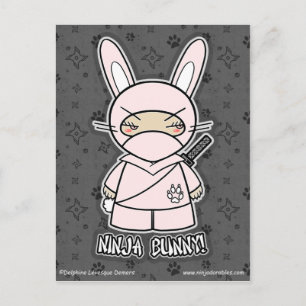 Ninja Bunny. Briefkaart
