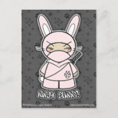 Ninja Bunny. Briefkaart (Voorkant)